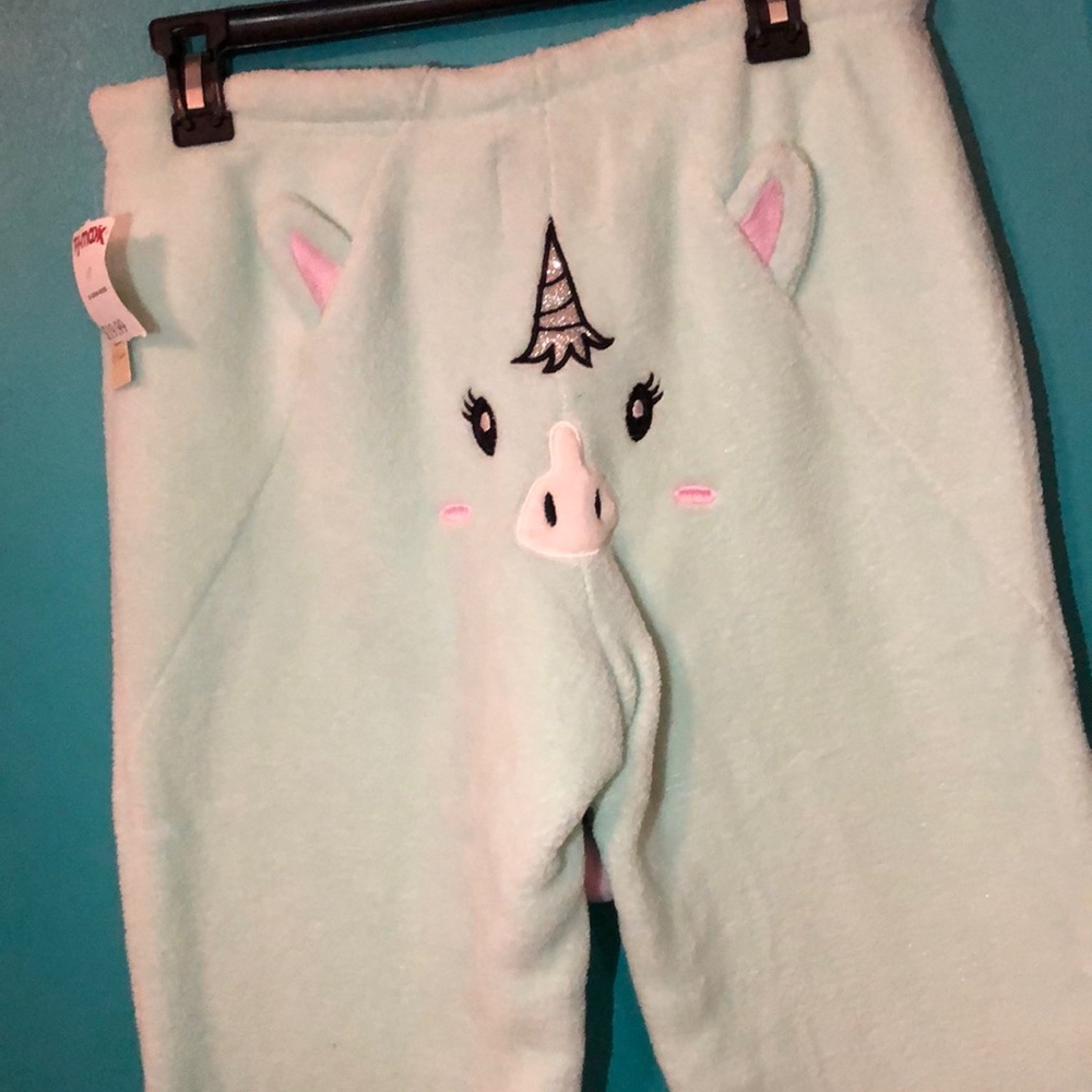 PJ Coutore Pink and Blue Unicorn PJ Bottoms